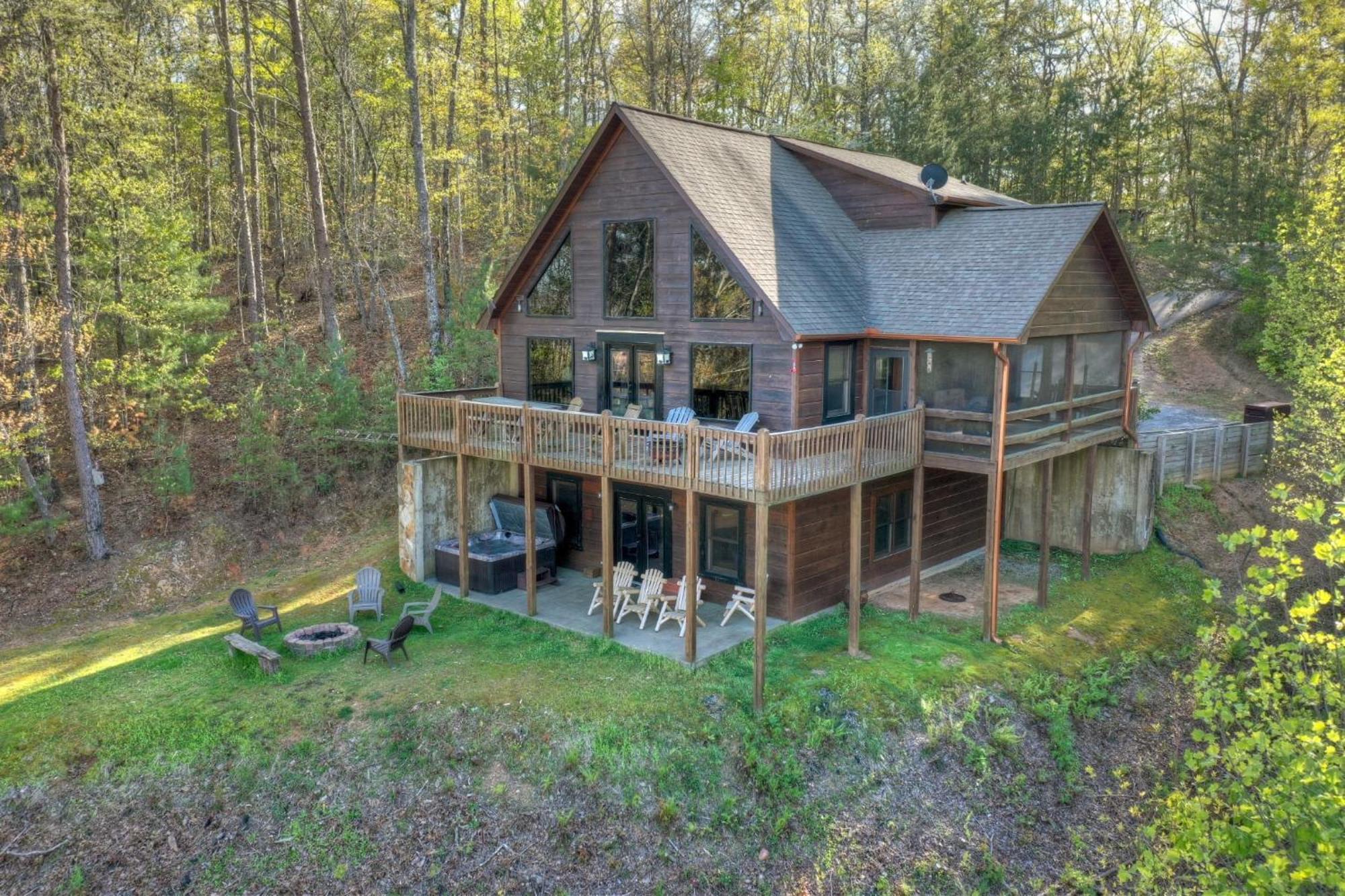 The View Sweeping Mountain Views Gas Fireplace Game Room Hot Tub Blue Ridge Εξωτερικό φωτογραφία